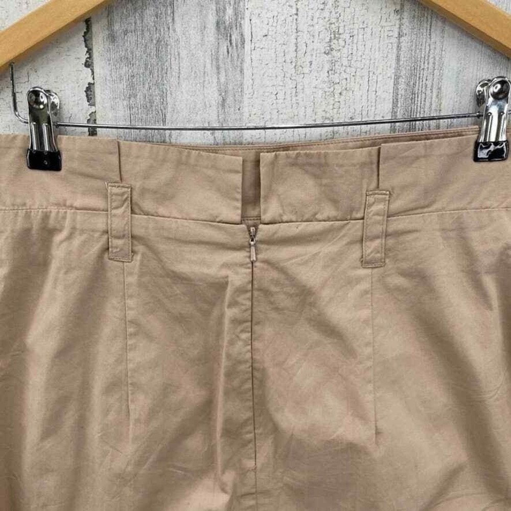 River Island Safari Skirt Womens 12 Brown Paperbag Waist Faux Button Front - Picture 6 of 9